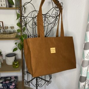 Grand sac en velours côtelé
