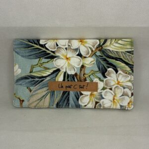Porte chéquier à fleurs