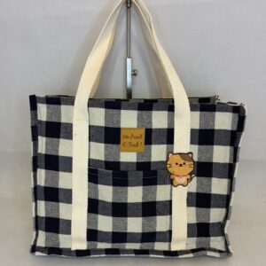 Tote bag en toile vichy