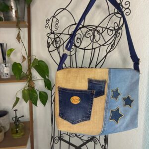 sac en jean et toile de jute